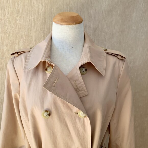 Lauren Ralph Lauren Classic Khaki Double-Breasted Trench Coat - XL - Picture 6 of 9
